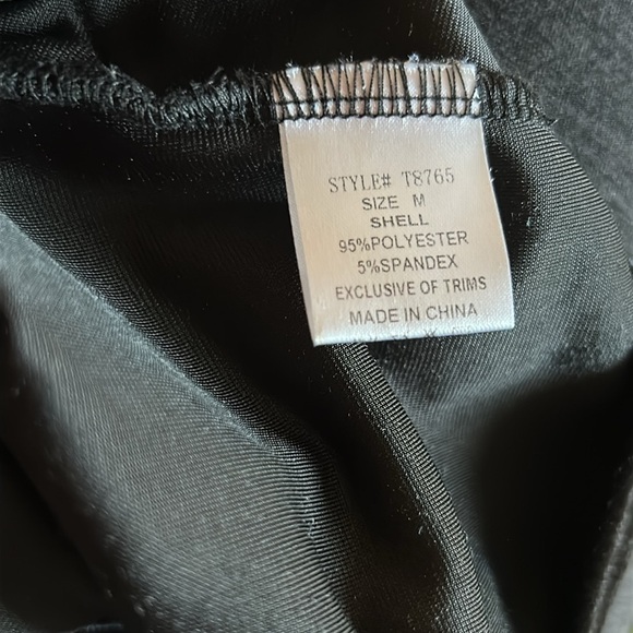 BEAR DANCE velvet crop top with rhinestone fringe . Black,like new! - Picture 10 of 11